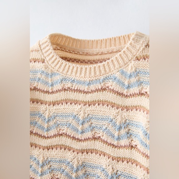 Zara girls sparkle striped sweater 4 - Picture 6 of 6
